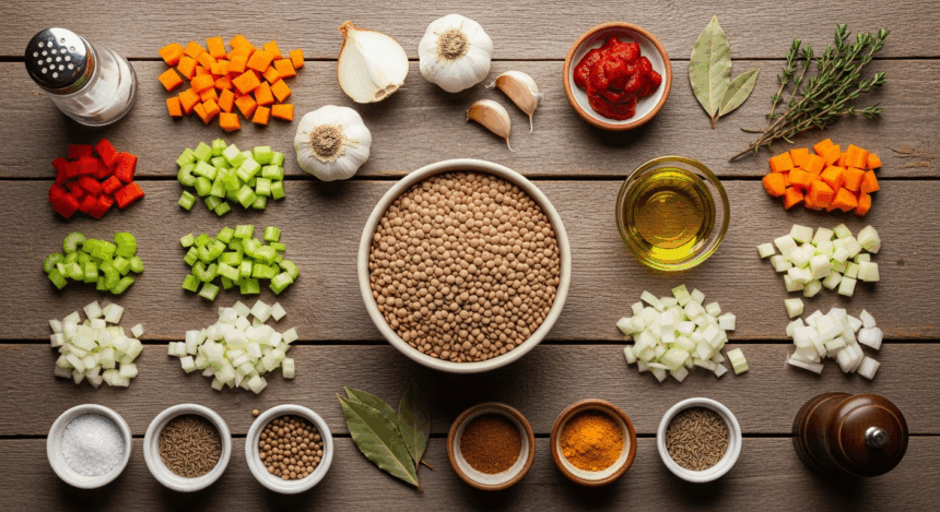 Homemade Lentil Soup Ingredients
