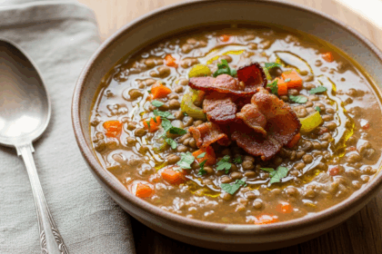 Lentil Soup With Pancetta And Bacon