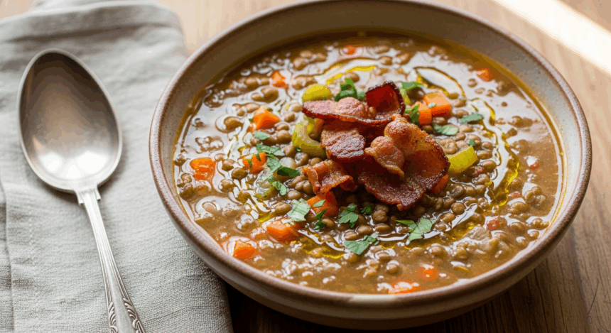 Lentil Soup With Pancetta And Bacon