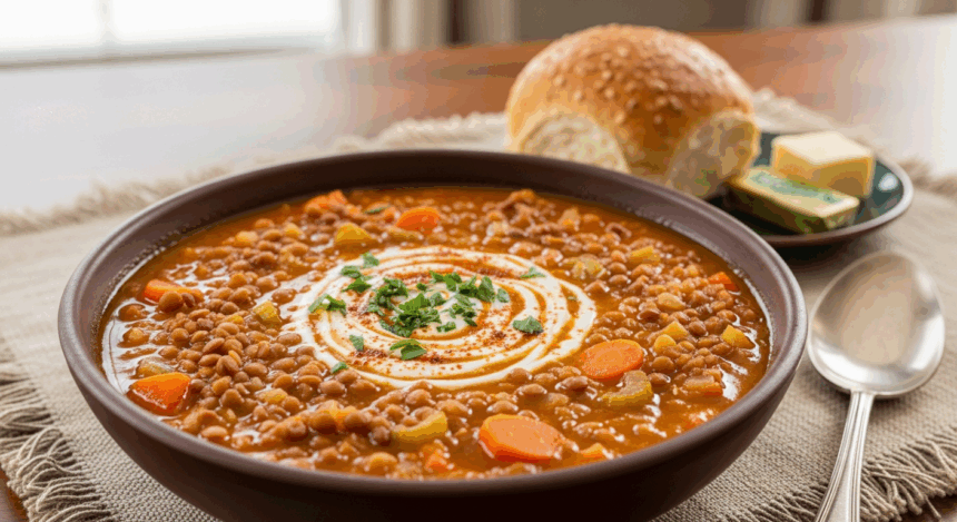Creamy Vegan Instant Pot Lentil Soup