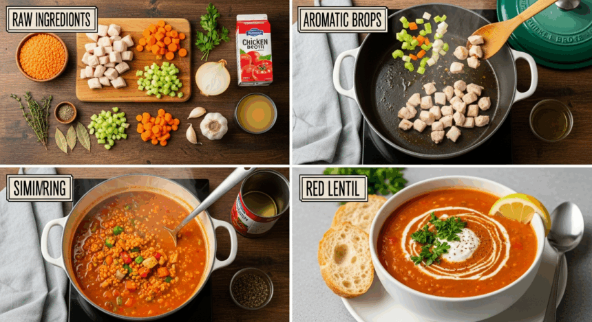 How To Make Red Lentil Chicken Soup
