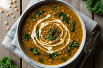 Creamy Lentil Soup With Kale