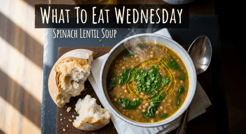 What To Eat Wednesday - Spinach Lentil Soup