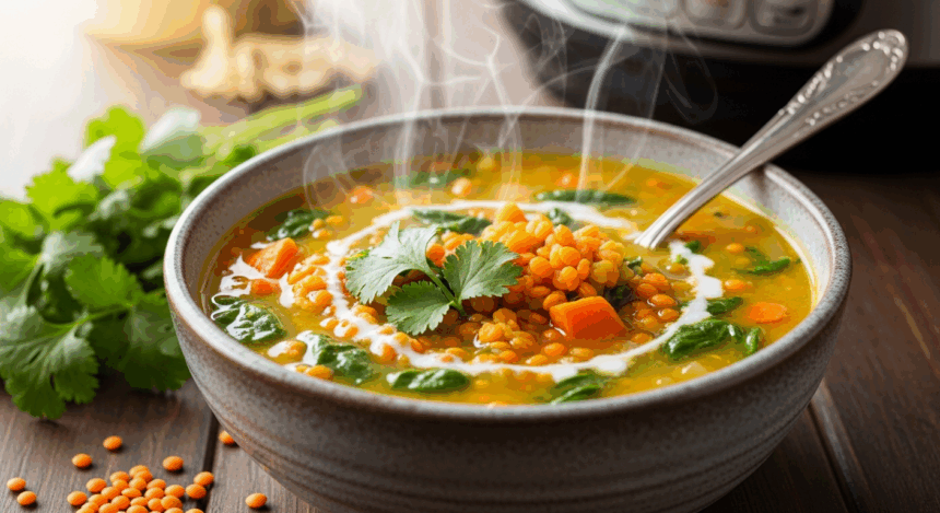 Instant Pot Turmeric Lentil Soup