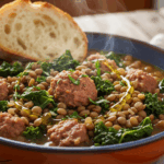 Hearty Sausage Lentil Kale Soup