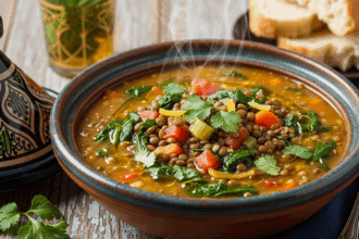Moroccan Lentil & Spinach Soup