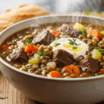 Wintery French Lentil Soup With Beef