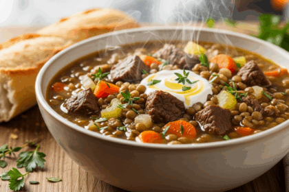 Wintery French Lentil Soup With Beef