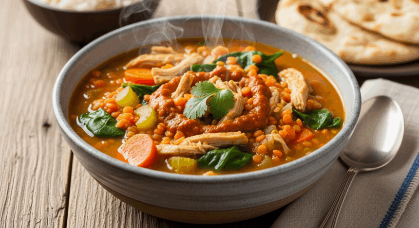 Curried Lentil Turkey Soup