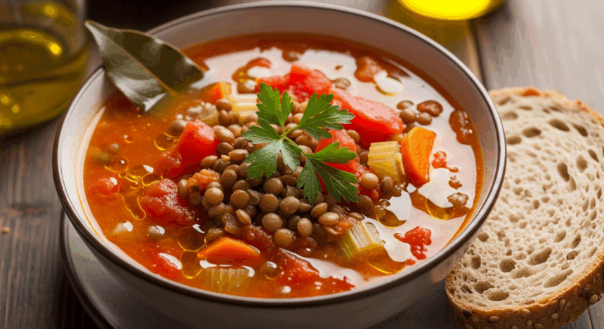 Healthy Tomato Lentil Soup