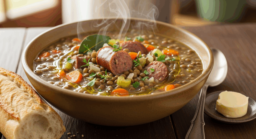 French Lentil Soup With Sausage