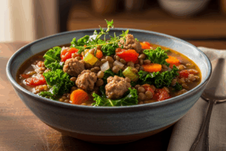 Kale Sausage Lentil Soup Recipe