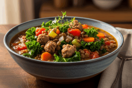 Kale Sausage Lentil Soup Recipe