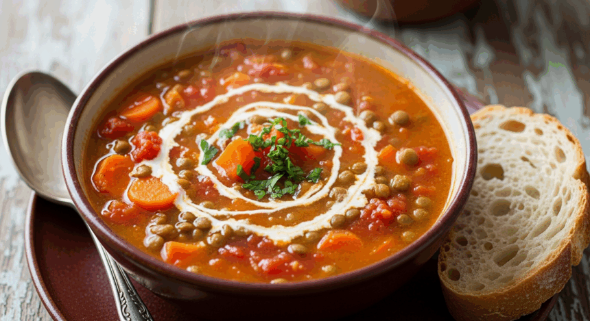 Tomato Carrot Lentil Soup