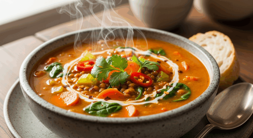 Vegetarian Curry Lentil Soup