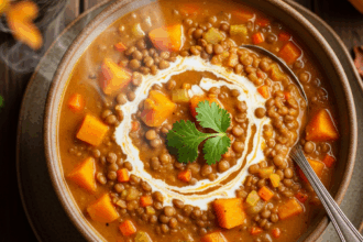 Curry Butternut Squash Lentil Soup