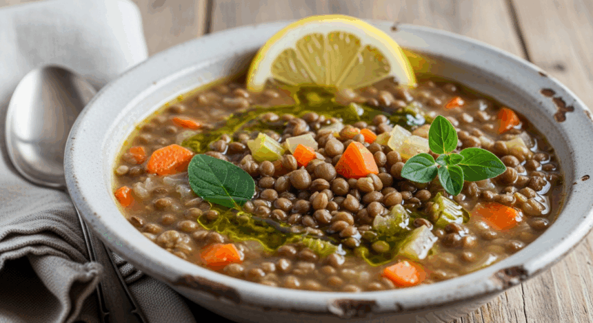 Vegan Greek Lentil Soup
