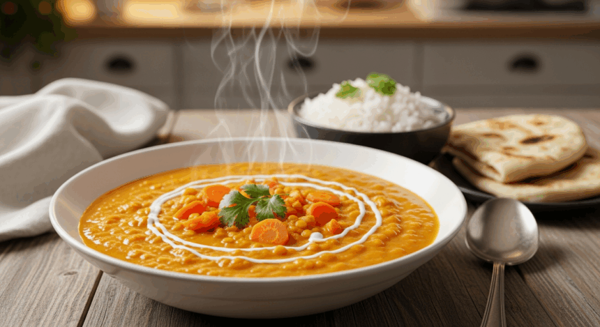 Curried Carrot Lentil Soup