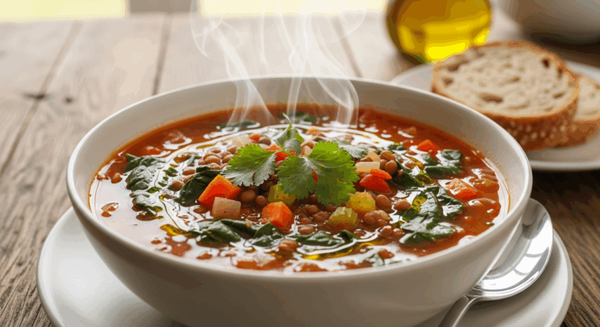 Vegan Lentil Spinach Soup