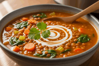 Slow Cooker Curried Lentil Soup