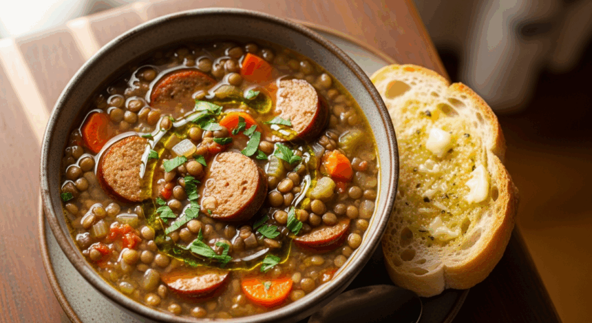 Lentil Soup With Chicken Sausage