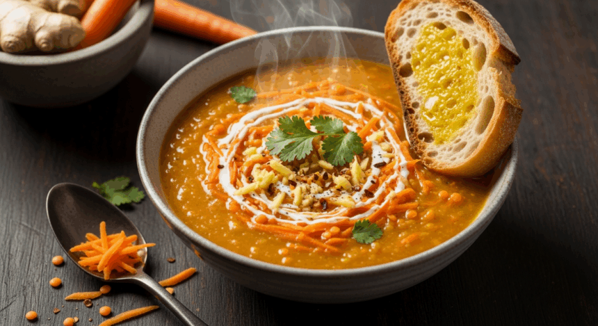 Ginger Carrot Lentil Soup