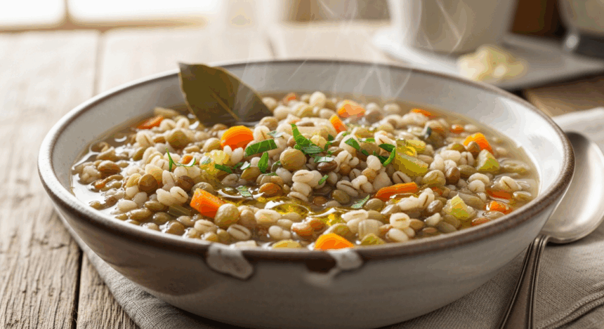 Barley Lentil Split Pea Soup