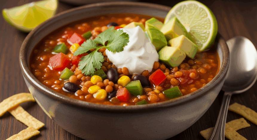 Mexican Red Lentil Soup