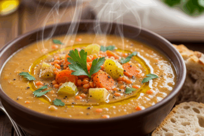 Creamy Potato Lentil Soup