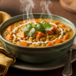 Green Lentil Sweet Potato Soup