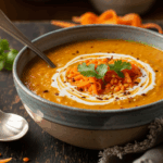 Red Lentil Carrot Coconut Soup