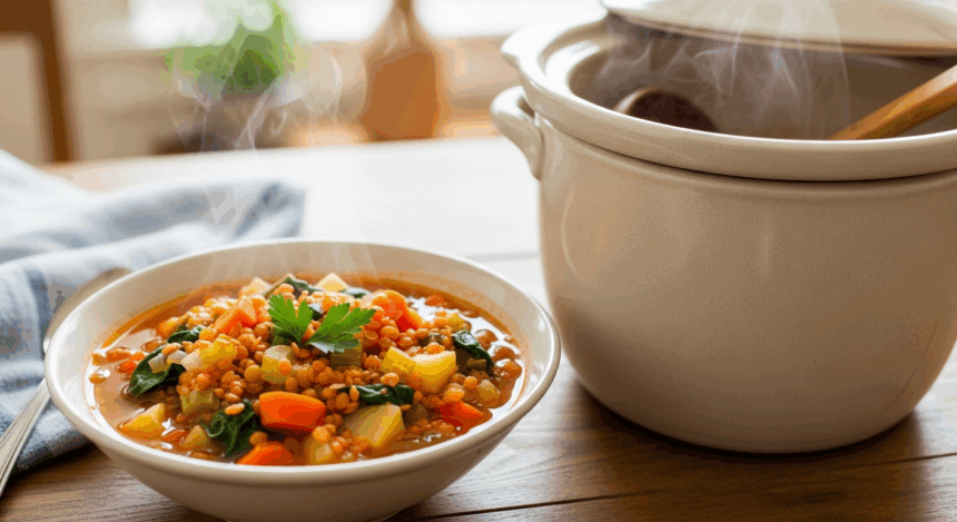 Veggie Lentil Soup Crock Pot