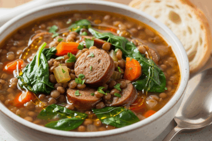 Lentil Soup With Sausage And Spinach