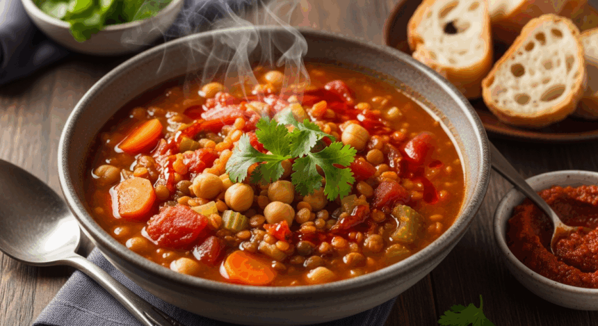 Spicy Moroccan Lentil Soup