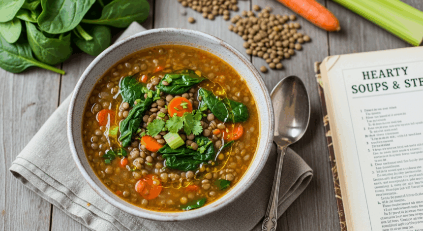 Lentil Soup With Spinach Recipe