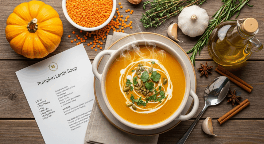 Pumpkin Lentil Soup Recipe