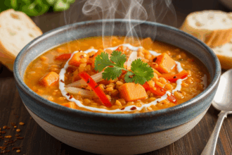 Coconut Sweet Potato Lentil Soup