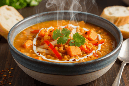 Coconut Sweet Potato Lentil Soup