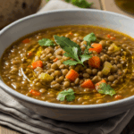 Vegan Green Lentil Soup