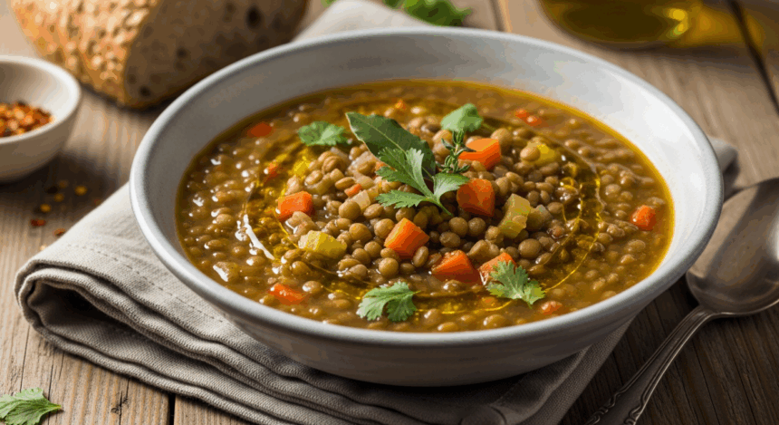 Vegan Green Lentil Soup