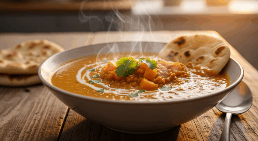 Curried Pumpkin Lentil Soup