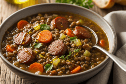 Chicken Sausage Lentil Soup