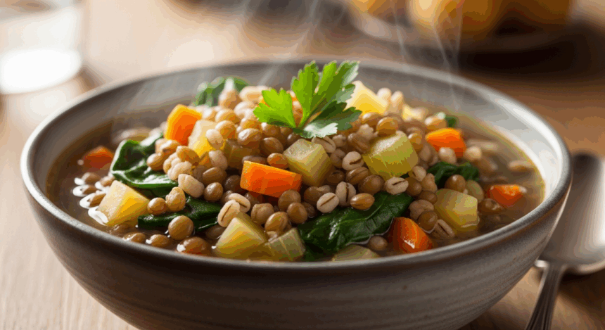 Lentil Barley Vegetable Soup