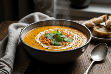 Carrot Lentil Ginger Soup