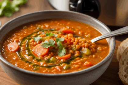 Slow Cooker Red Lentil Soup