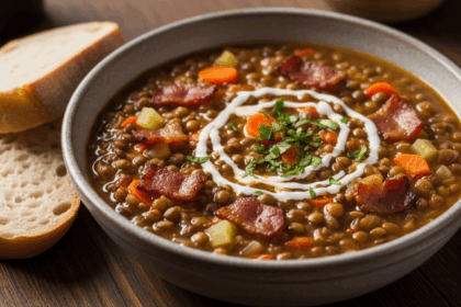 Lentil Bacon Soup