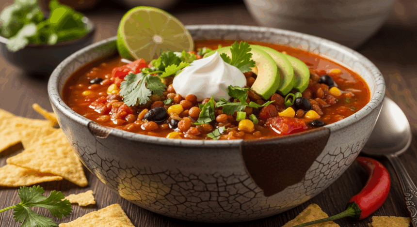Lentil Taco Soup