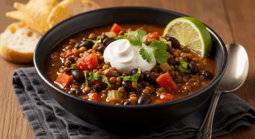 Black Bean And Lentil Soup
