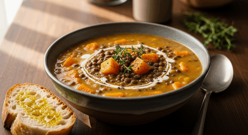 Butternut Squash Lentil Soup