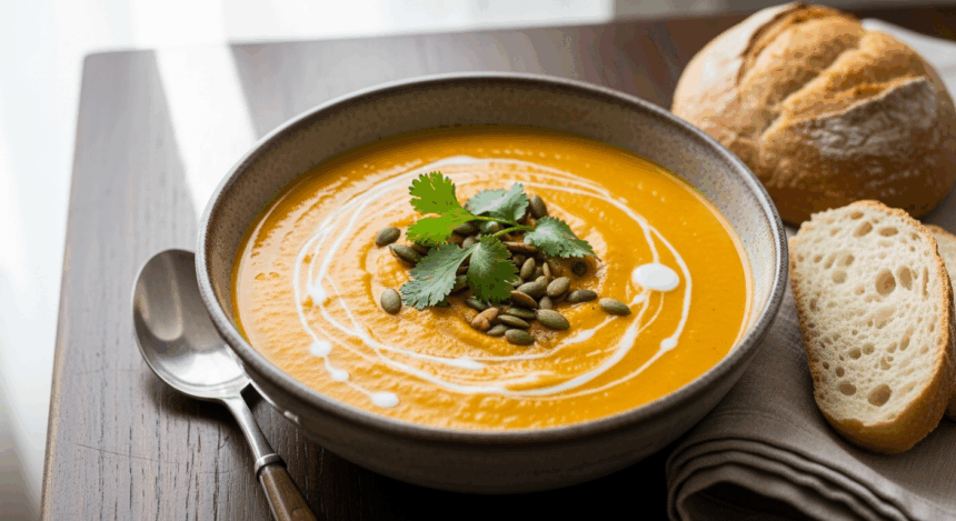 Sweet Potato And Carrot Soup With Coconut Milk